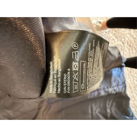 H&M Flounce Sleeve Coat Full Zip in Navy Blue Size 10 - Picture 10 of 11